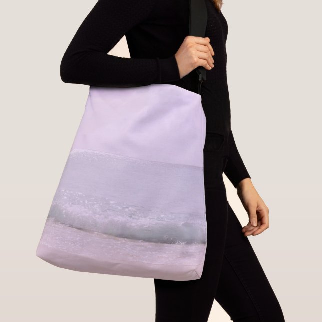Soft Pastel Ocean Waves 5 Crossbody Bag (Close Up)