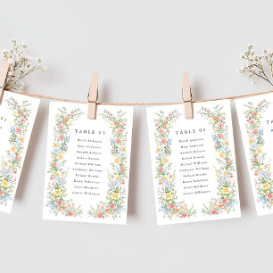 Soft Pastel Ornate Spring Chic Seating Chart card