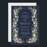 Soft Pastel Ornate Spring Floral QR Code Wedding   Invitation<br><div class="desc">Bring timeless charm and romantic elegance to your wedding with this minimalist floral QR code wedding invitation, featuring a soft watercolor border of hand-painted blooms. The delicate floral arrangement includes pastel pinks, buttery yellows, soft lavenders, baby blues, and sage greens, gracefully framing your custom text in the center. Perfect for...</div>