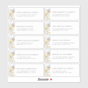 Soft Pastel Ornate Spring Garde Guest Name Address