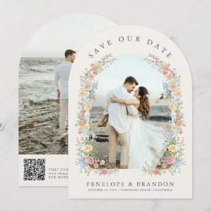 Soft Pastel Ornate Spring Garden Chic Photo Arch  Save The Date