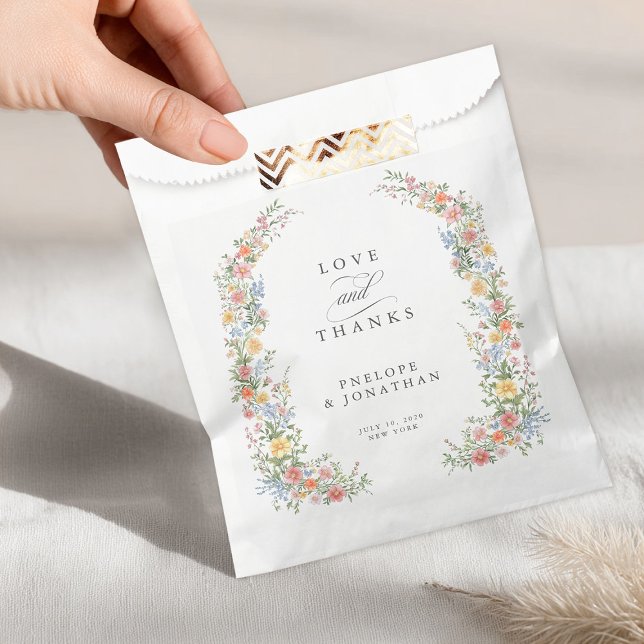 Soft Pastel Ornate Spring Garden Floral Wedding Favour Bag (Soft Pastel Ornate Spring Garden Floral Wedding Favor Bag)