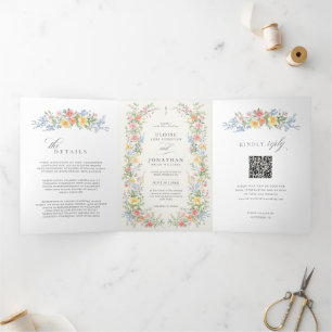 Soft Pastel Ornate Spring Garden Wedding invite   