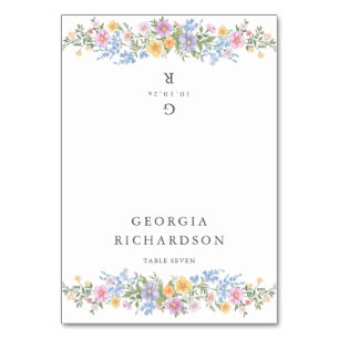 Soft Pastel Ornate Spring Guest Name Place Card