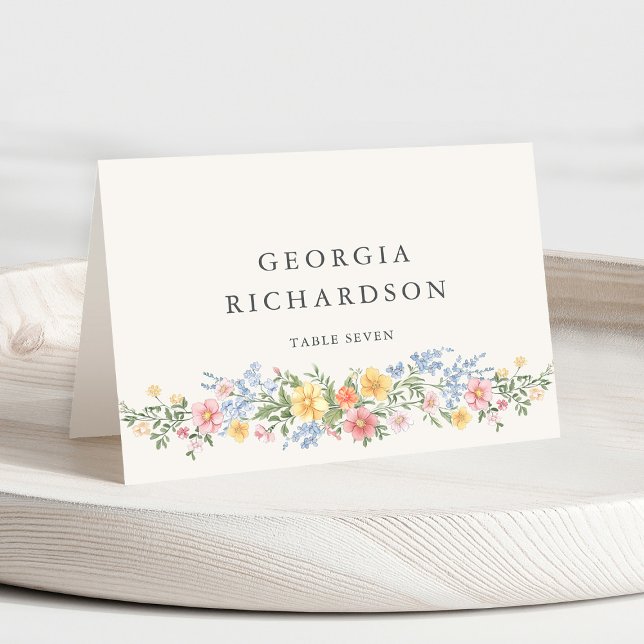 Soft Pastel Ornate Spring Guest Name Place Card (Soft Pastel Ornate Spring Guest Name Place Card)