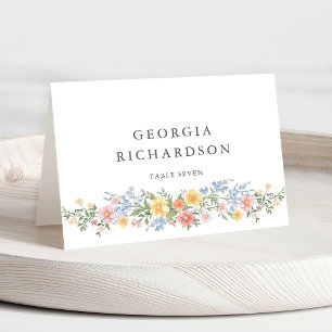 Soft Pastel Ornate Spring Guest Name Place Card