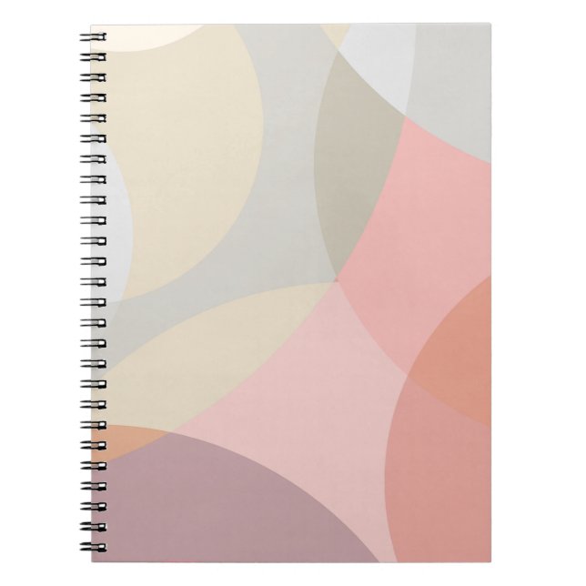 Soft Pastel Overlapping Circle Design Notebook (Front)