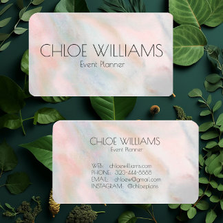 Soft Pastel Painting Abstract Brushstrokes Pink  Business Card
