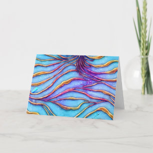 Soft Pastel Paua Shell Mermaid Scales Note Card