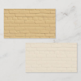 Soft Pastel Peach Brick Wall Business Card