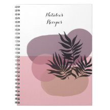 Soft Pastel Pink Abstract Tropical Notebook