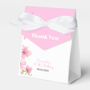 Soft Pastel Pink Cherry Blossom Sakura Birthday Favour Box