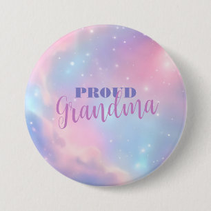 Soft Pastel Pink Lavender Starry Night Sky 7.5 Cm Round Badge