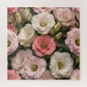 Soft Pastel Pink Lisianthus Jigsaw Puzzle