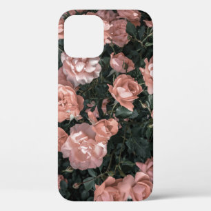 Soft Pastel Pink Rose Garden iPhone 12 Case
