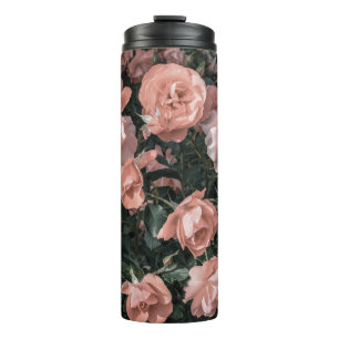 Soft Pastel Pink Rose Garden Thermal Tumbler
