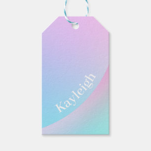 Soft Pastel Rainbow Gradient Shape Gift Tags