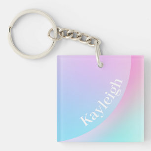 Soft Pastel Rainbow Gradient Shape Key Ring