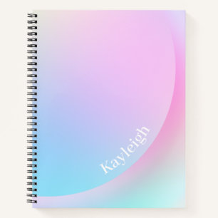 Soft Pastel Rainbow Gradient Shape Notebook