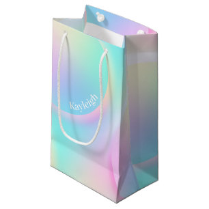 Soft Pastel Rainbow Gradient Shape Small Gift Bag