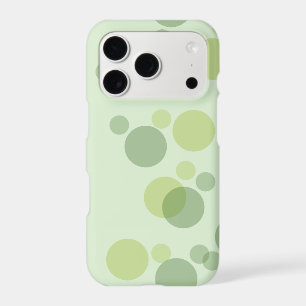 Soft Pastel Sage Green Translucent Polka Dot Phone