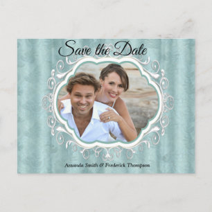 Soft Pastel Shades of Sage Green Announcement Postcard