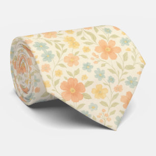 Soft Pastel Spring Blossom  Tie