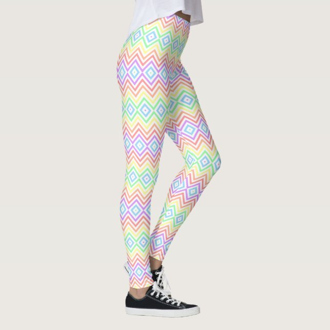 Soft Pastel Spring Colours Yoga Pants Women's Girl (Right)