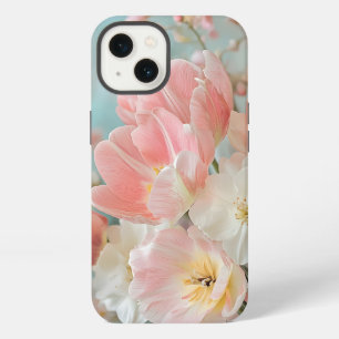 Soft Pastel Spring Flowers Design Delicate Florals iPhone 13 Case