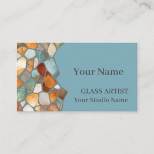 Soft Pastel Stained Glass Business Card