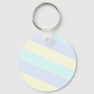 Soft Pastel Striped Pattern Key Ring