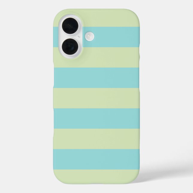 Soft Pastel Striped Pattern – Lime Cream & Limpet  Case-Mate iPhone Case (Back)