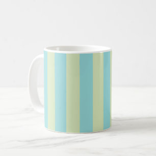 Soft Pastel Striped Pattern – Lime Cream & Limpet Coffee Mug