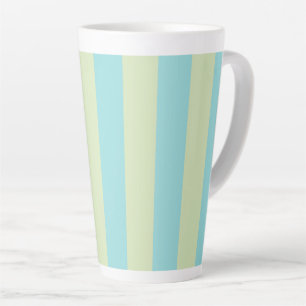 Soft Pastel Striped Pattern – Lime Cream & Limpet Latte Mug