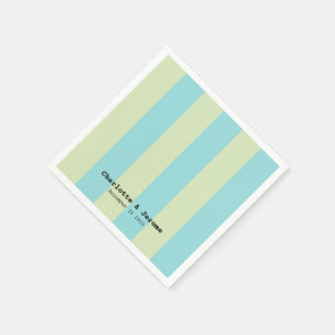 Soft Pastel Striped Pattern – Lime Cream & Limpet  Napkin