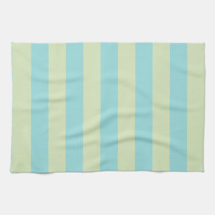 Soft Pastel Striped Pattern – Lime Cream & Limpet Tea Towel