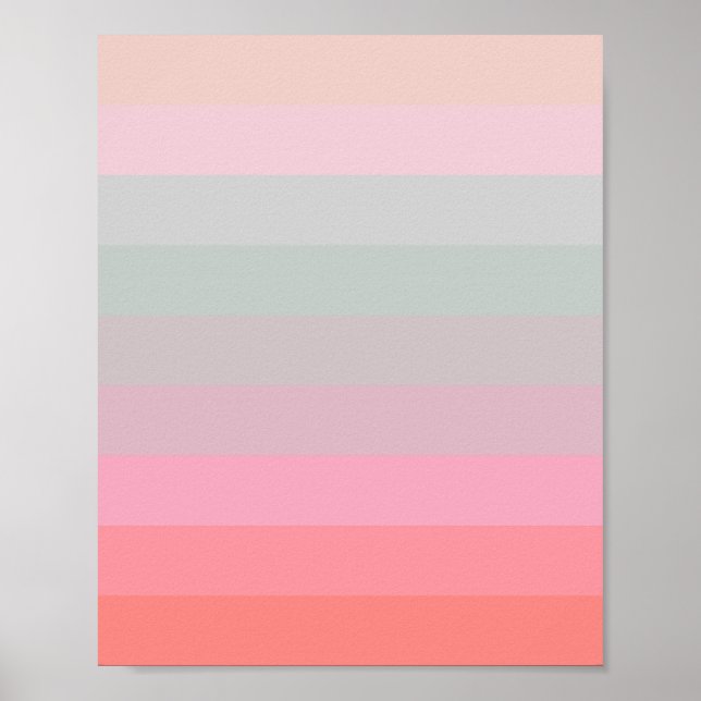 Soft Pastel Stripes Poster (Front)