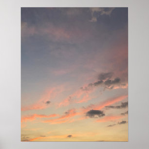 Soft Pastel Sunset Cloud Art Poster Photo
