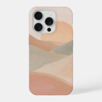 Soft Pastel Sunset Hills Minimal Abstract Landscap