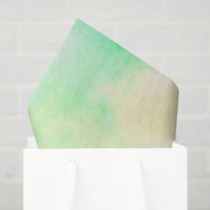 Soft pastel tie-dye pattern with pale yellow tissue paper