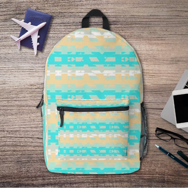 Soft Pastel Turquoise BeigeHeaven Pattern All Over Printed Backpack (Creator Uploaded)