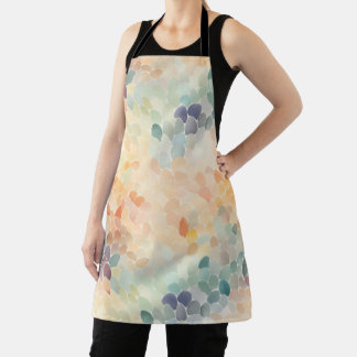 Soft Pastel Watercolor Abstract Apron