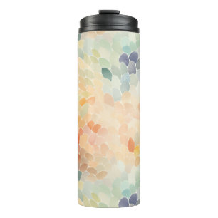 Soft Pastel Watercolor Abstract Thermal Tumbler
