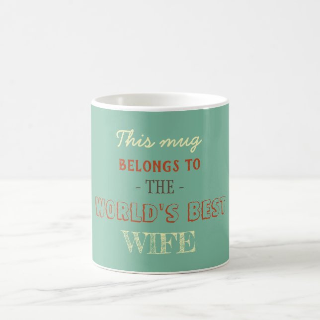Soft Pastel Wife Gift Coffee Mug (Center)