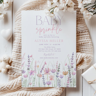 Soft Pastel Wildflower Baby Sprinkle Invitation