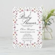 Soft Pastel Wildflower Boho Baby Shower