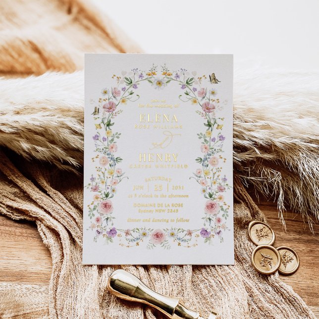 Soft Pastel Wildflowers Cottage Garden Wedding (Creator Uploaded)