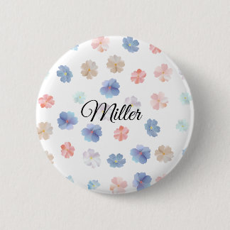 Soft Pastel Wildflowers Pattern 6 Cm Round Badge