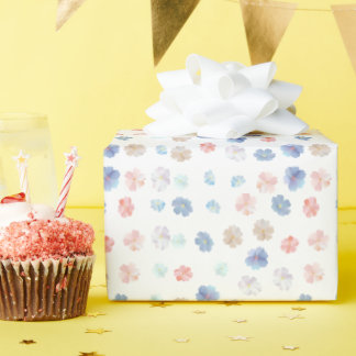 Soft Pastel Wildflowers Pattern Wrapping Paper