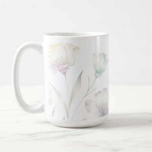 Soft Pastel Wildflowers Watercolor Grace Coffee Mug